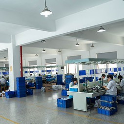Semi-automated Finishing Area for Industrial Lock Components at Baileji Semi-automated Finishing Area for Industrial Lock Components at Baileji